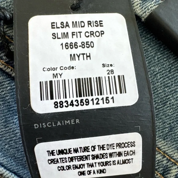 Citizens of Humanity Elsa Mid Rise Slim Fit Crop Jean Myth Wash NWT - Picture 8 of 10
